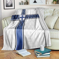 Finland National Football Blanket Pine Trees with Diamond Shapes - Wonder Print Shop