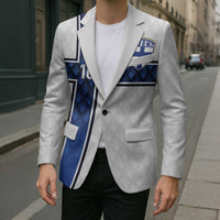 Custom Finland National Football Blazer Pine Trees with Diamond Shapes - Wonder Print Shop