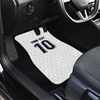 Custom Finland National Football Car Mats Pine Trees with Diamond Shapes - Wonder Print Shop