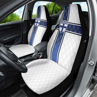 Finland National Football Car Seat Cover Pine Trees with Diamond Shapes - Wonder Print Shop