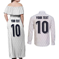 Custom Finland National Football Couples Matching Off Shoulder Maxi Dress and Long Sleeve Button Shirt Pine Trees with Diamond Shapes - Wonder Print Shop