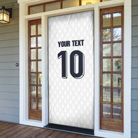 Custom Finland National Football Door Cover Pine Trees with Diamond Shapes - Wonder Print Shop