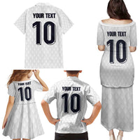 Custom Finland National Football Family Matching Puletasi and Hawaiian Shirt Pine Trees with Diamond Shapes - Wonder Print Shop