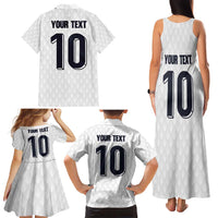 Custom Finland National Football Family Matching Tank Maxi Dress and Hawaiian Shirt Pine Trees with Diamond Shapes - Wonder Print Shop