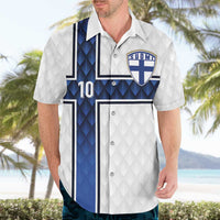 Custom Finland National Football Hawaiian Shirt Pine Trees with Diamond Shapes - Wonder Print Shop