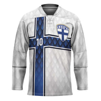 Custom Finland National Football Hockey Jersey Pine Trees with Diamond Shapes - Wonder Print Shop