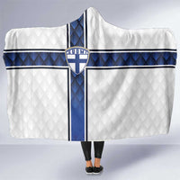 Finland National Football Hooded Blanket Pine Trees with Diamond Shapes - Wonder Print Shop