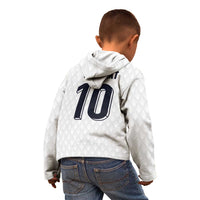 Custom Finland National Football Kid Hoodie Pine Trees with Diamond Shapes - Wonder Print Shop