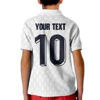 Custom Finland National Football Kid Polo Shirt Pine Trees with Diamond Shapes - Wonder Print Shop