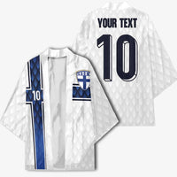 Custom Finland National Football Kimono Pine Trees with Diamond Shapes - Wonder Print Shop