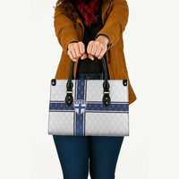 Finland National Football Leather Bag Pine Trees with Diamond Shapes - Wonder Print Shop