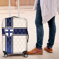 Finland National Football Luggage Cover Pine Trees with Diamond Shapes - Wonder Print Shop