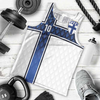 Custom Finland National Football Men Tank Top Pine Trees with Diamond Shapes - Wonder Print Shop