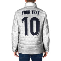 Custom Finland National Football Padded Jacket Pine Trees with Diamond Shapes - Wonder Print Shop