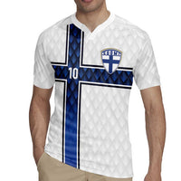 Custom Finland National Football Rugby Jersey Pine Trees with Diamond Shapes - Wonder Print Shop