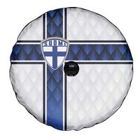 Finland National Football Spare Tire Cover Pine Trees with Diamond Shapes - Wonder Print Shop