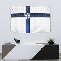 Finland National Football Tapestry Pine Trees with Diamond Shapes - Wonder Print Shop