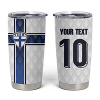 Custom Finland National Football Tumbler Cup Pine Trees with Diamond Shapes - Wonder Print Shop