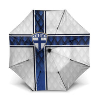 Finland National Football Umbrella Pine Trees with Diamond Shapes - Wonder Print Shop