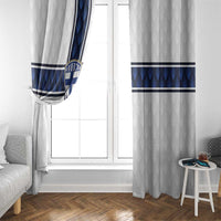 Finland National Football Window Curtain Pine Trees with Diamond Shapes - Wonder Print Shop