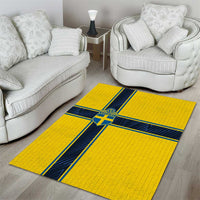 Sweden National Football Area Rug Glory The Blue and Yellow - Wonder Print Shop