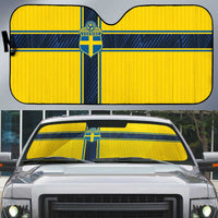 Sweden National Football Auto Sun Shade Glory The Blue and Yellow - Wonder Print Shop