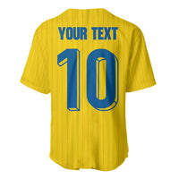 Custom Sweden National Football Baseball Jersey Glory The Blue and Yellow - Wonder Print Shop