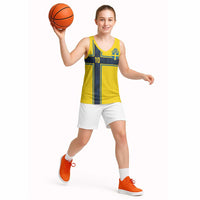 Custom Sweden National Football Basketball Jersey Glory The Blue and Yellow - Wonder Print Shop