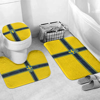 Sweden National Football Bathroom Set Glory The Blue and Yellow - Wonder Print Shop
