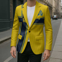 Custom Sweden National Football Blazer Glory The Blue and Yellow - Wonder Print Shop