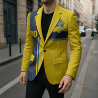 Custom Sweden National Football Blazer Glory The Blue and Yellow - Wonder Print Shop