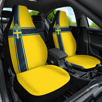 Sweden National Football Car Seat Cover Glory The Blue and Yellow - Wonder Print Shop