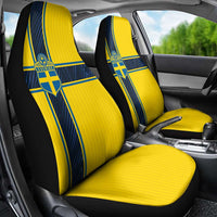 Sweden National Football Car Seat Cover Glory The Blue and Yellow - Wonder Print Shop