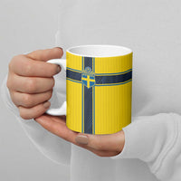 Custom Sweden National Football Ceramic Mug Glory The Blue and Yellow - Wonder Print Shop