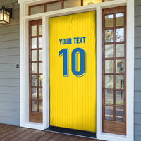 Custom Sweden National Football Door Cover Glory The Blue and Yellow - Wonder Print Shop