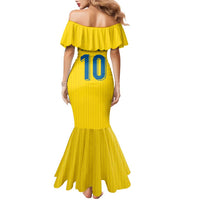 Custom Sweden National Football Family Matching Mermaid Dress and Hawaiian Shirt Glory The Blue and Yellow - Wonder Print Shop