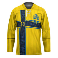 Custom Sweden National Football Hockey Jersey Glory The Blue and Yellow - Wonder Print Shop