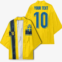 Custom Sweden National Football Kimono Glory The Blue and Yellow - Wonder Print Shop