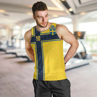 Custom Sweden National Football Men Tank Top Glory The Blue and Yellow - Wonder Print Shop