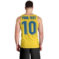 Custom Sweden National Football Men Tank Top Glory The Blue and Yellow - Wonder Print Shop
