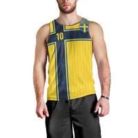 Custom Sweden National Football Men Tank Top Glory The Blue and Yellow - Wonder Print Shop