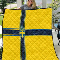Sweden National Football Quilt Glory The Blue and Yellow - Wonder Print Shop