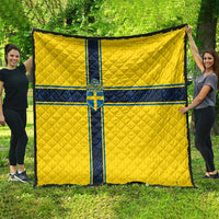 Sweden National Football Quilt Glory The Blue and Yellow - Wonder Print Shop