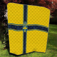 Sweden National Football Quilt Glory The Blue and Yellow - Wonder Print Shop
