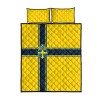 Sweden National Football Quilt Bed Set Glory The Blue and Yellow - Wonder Print Shop