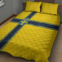 Sweden National Football Quilt Bed Set Glory The Blue and Yellow - Wonder Print Shop