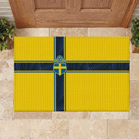 Sweden National Football Rubber Doormat Glory The Blue and Yellow - Wonder Print Shop