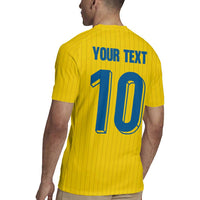 Custom Sweden National Football Rugby Jersey Glory The Blue and Yellow - Wonder Print Shop
