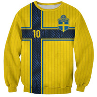 Custom Sweden National Football Sweatshirt Glory The Blue and Yellow - Wonder Print Shop