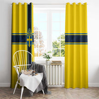 Sweden National Football Window Curtain Glory The Blue and Yellow - Wonder Print Shop